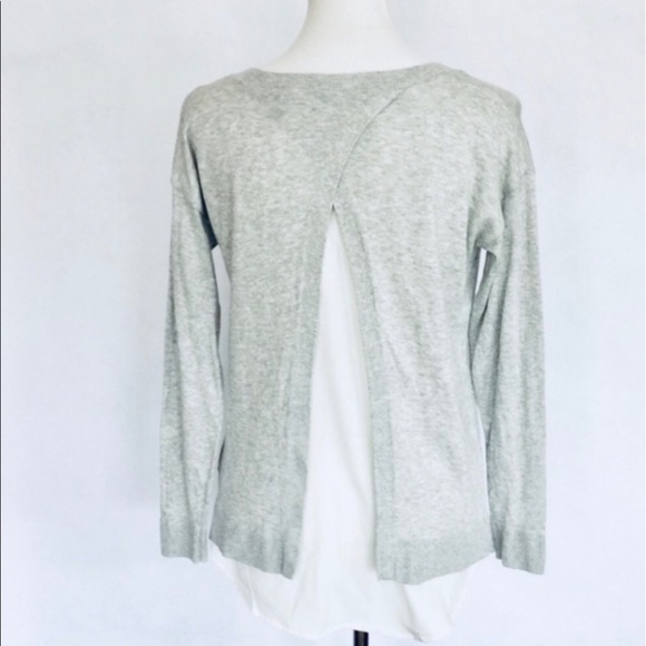 NWT APT. 9 Gray Long Sleeve Hi Lo Split Back Top - Picture 2 of 6
